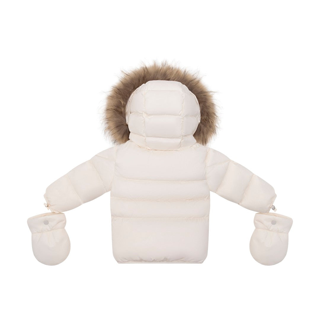 Ellabee Bella Enfant Off White Fur Down Jacket