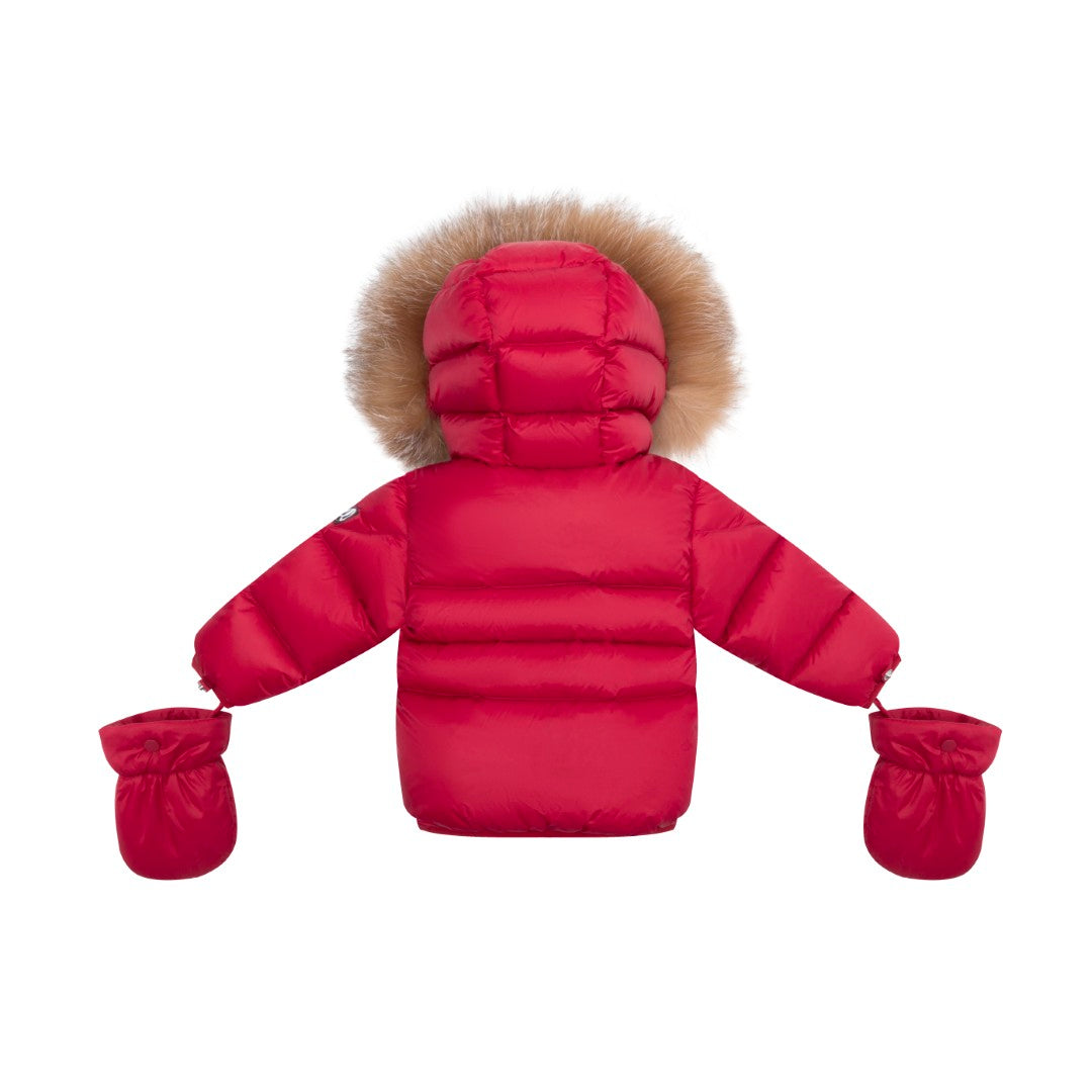 Ellabee Bella Enfant Red Fur Down Jacket