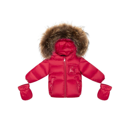 Ellabee Bella Enfant Red Fur Down Jacket