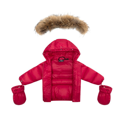 Ellabee Bella Enfant Red Fur Down Jacket