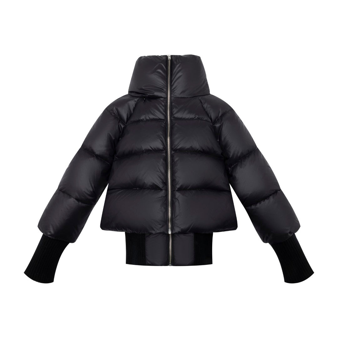 Ellabee Teen Black Darcy Double Zipper Bomber Coat