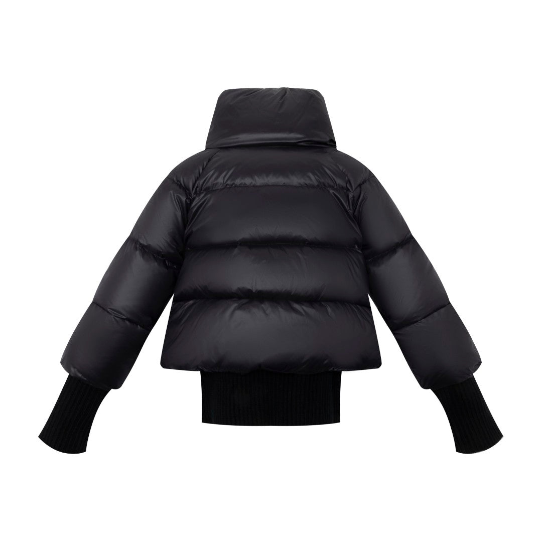 Ellabee Teen Black Darcy Double Zipper Bomber Coat