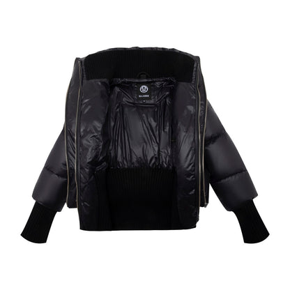 Ellabee Teen Black Darcy Double Zipper Bomber Coat