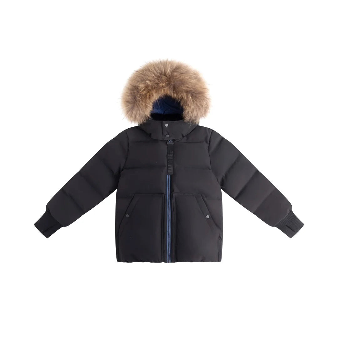 Ellabee Black/Blue Zipper &amp; Lining Andres Down Jacket