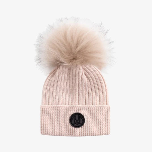 Ellabee Pale Pink Fox Pom Pom Hat