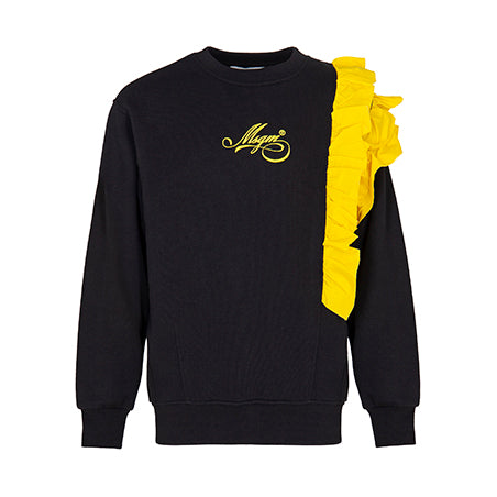 MSGM Girls Black and Yellow Sweatshirt