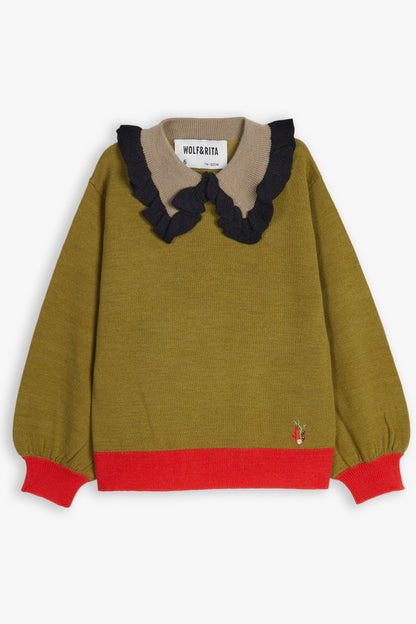 Wolf &amp; Rita Florinda Olive Sweater
