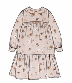Popelin Floral Print Dress