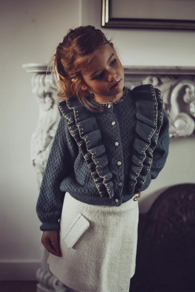LRDM Maya Knit Cardigan Mirage Blue