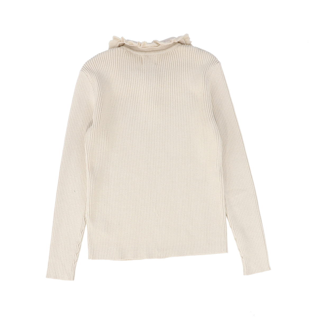 Kipp Ivory Ruffle Collar Sweater