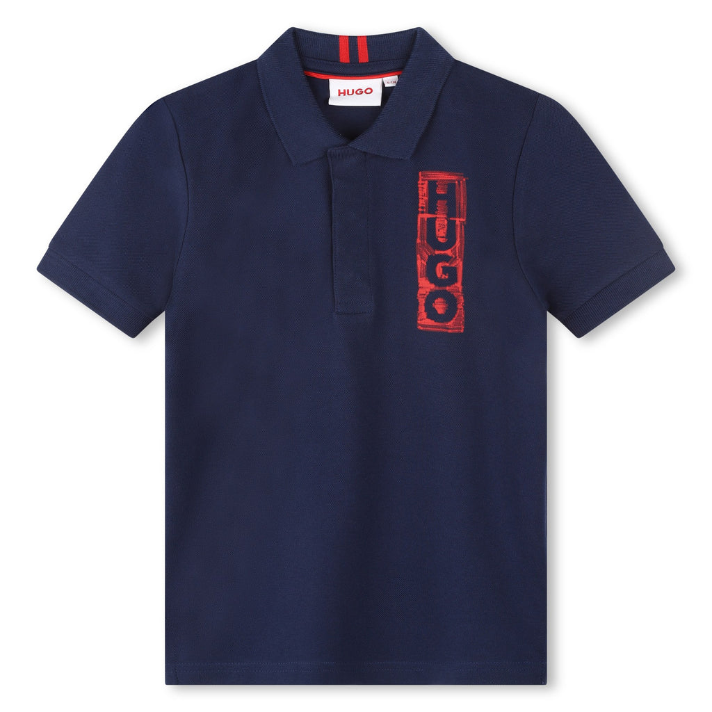 Hugo Navy Classic Logo Short Sleeve Polo