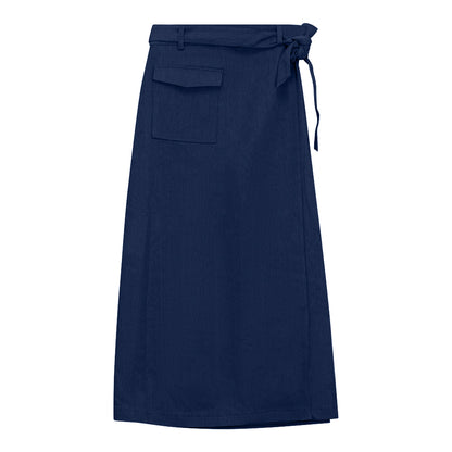 Gem Blue Denim Wrap Skirt