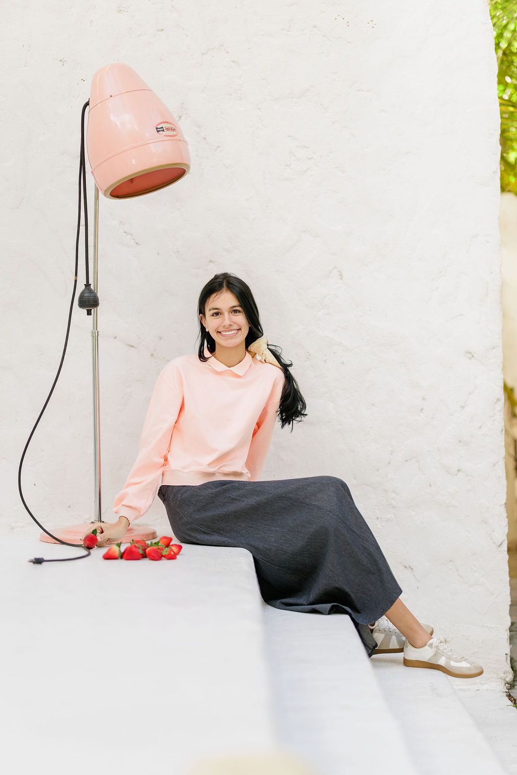 Eleve Mauve Paneled Sweater