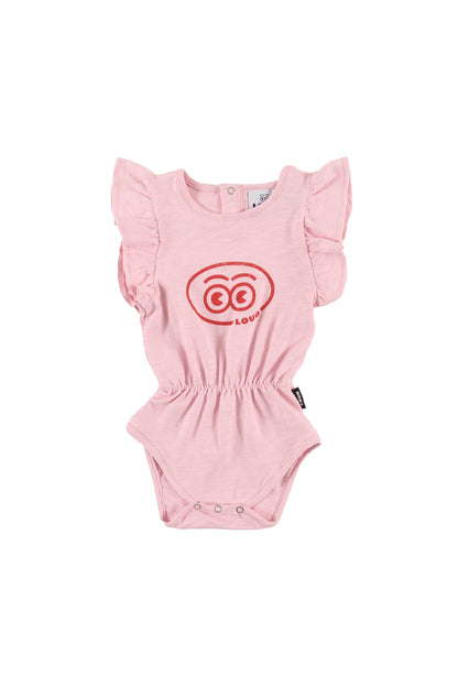 Loud Baby Girl Ruffle Pink Romper