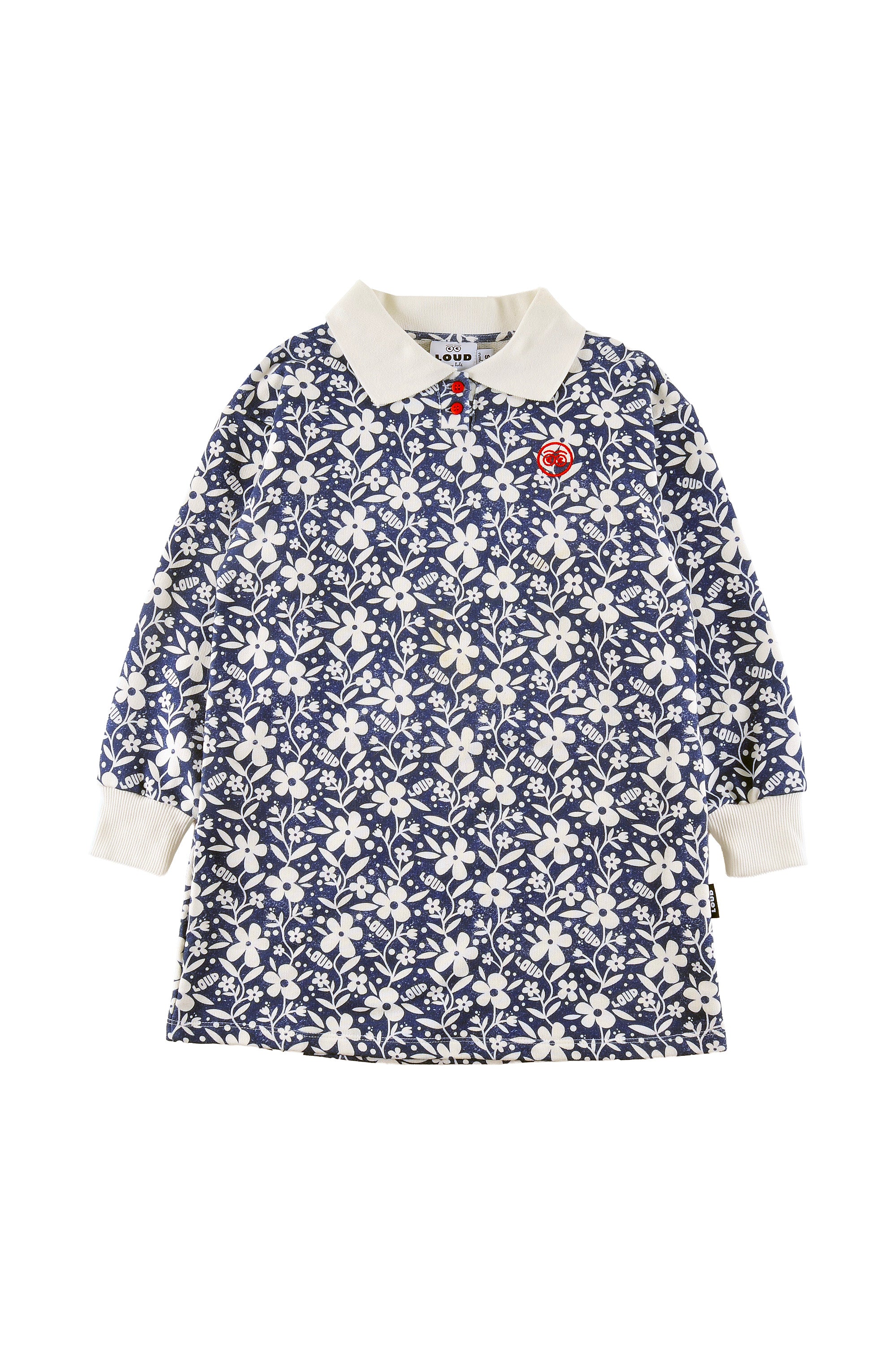 Loud Girls Alps Flower AOP Polo Dress