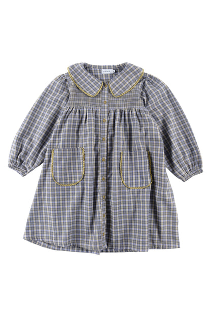 Loud Apparel Lavender Checked Wish Dress