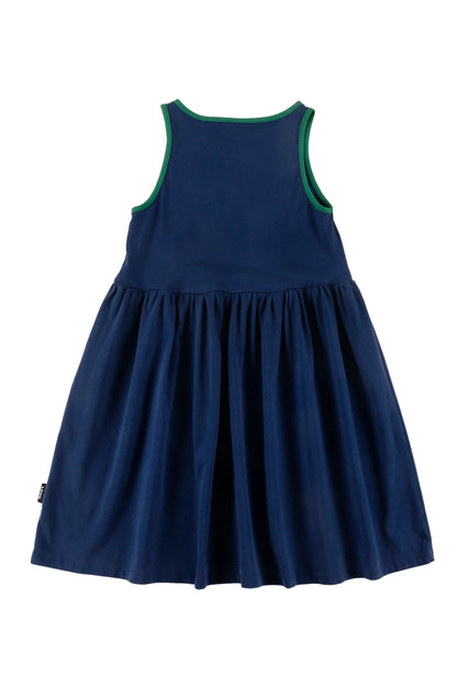 Loud Contrast Binding Neck Summer Dress