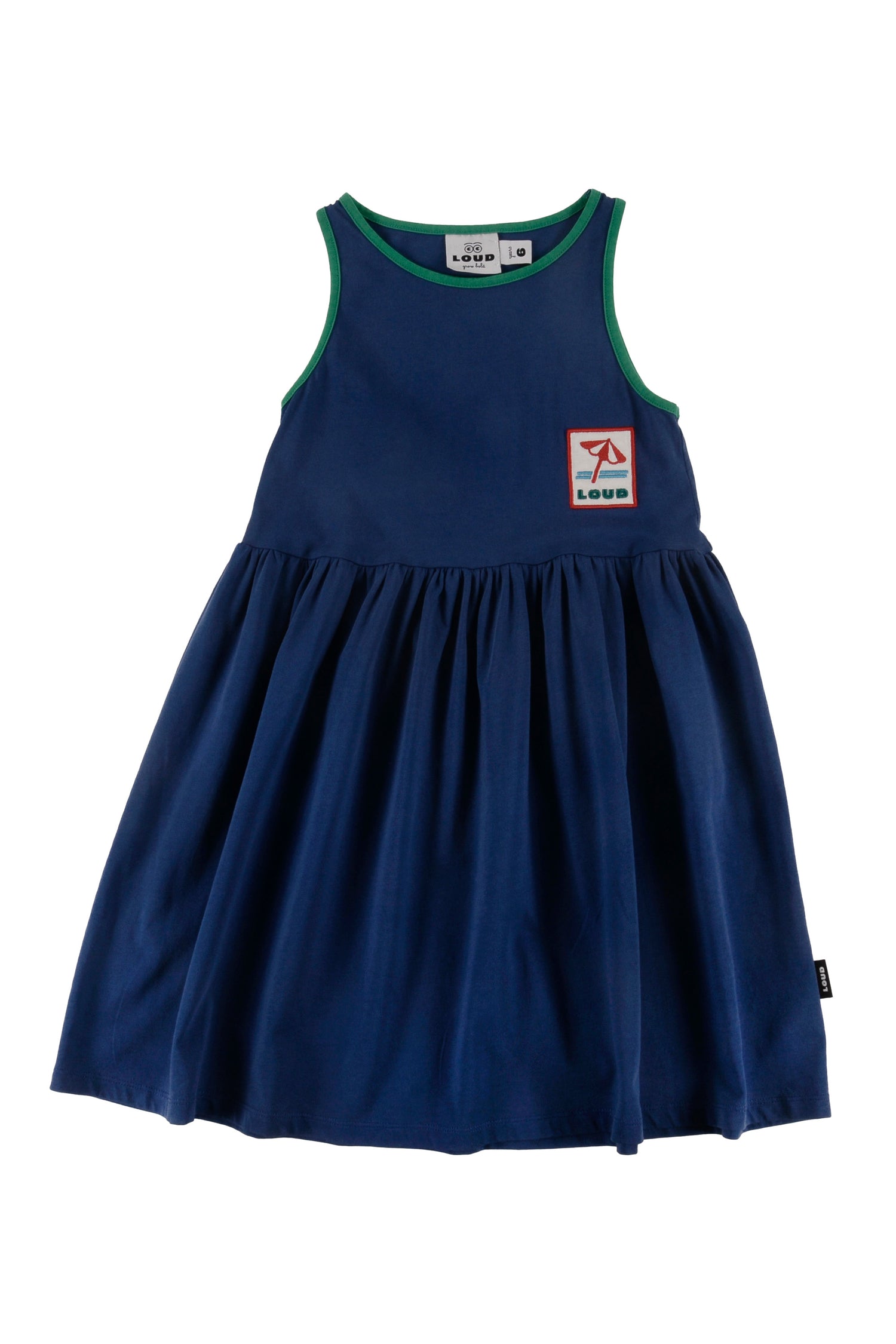 Loud Contrast Binding Neck Summer Dress