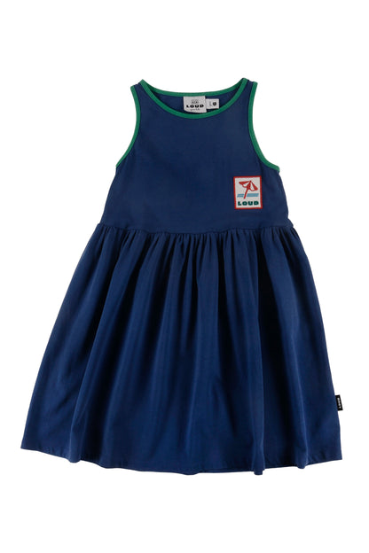 Loud Contrast Binding Neck Summer Dress