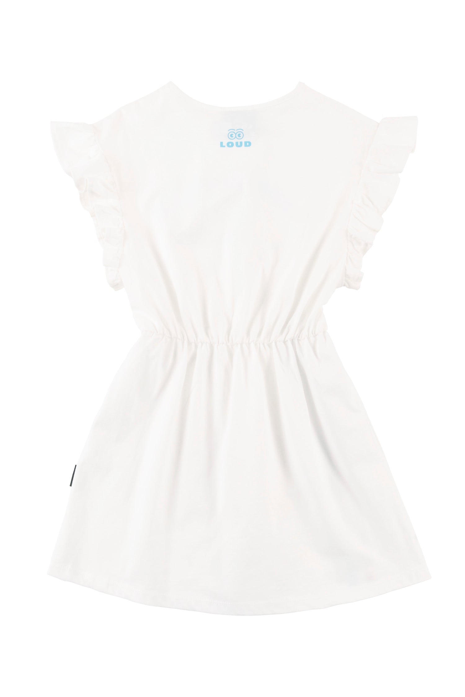 Loud Ruffle Sleeve Elastic Waist Dress