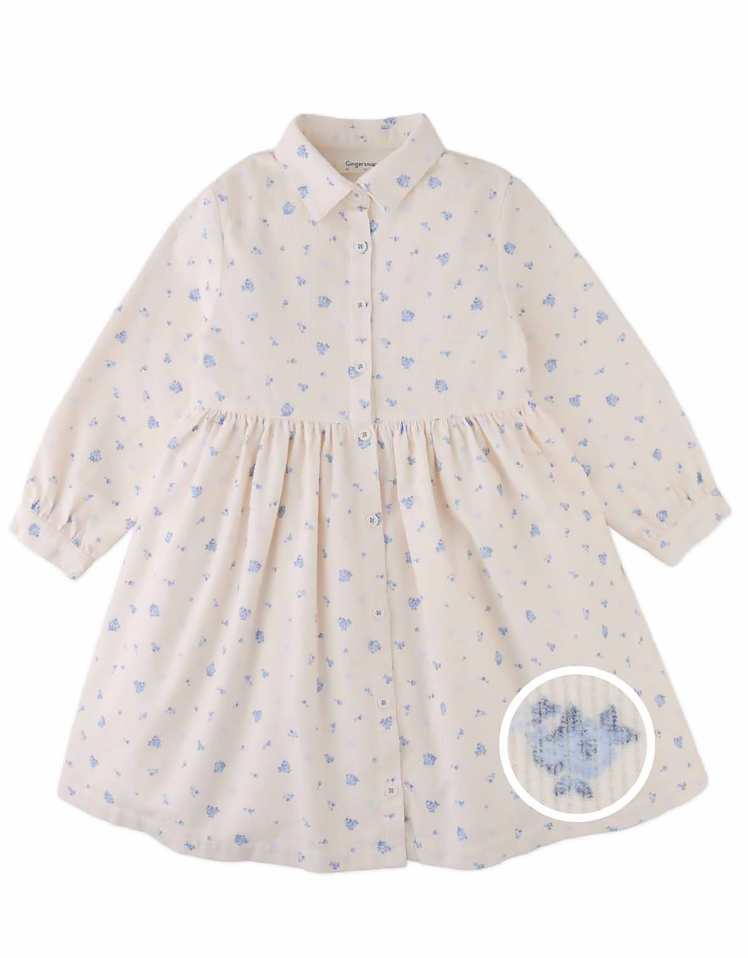 Gingersnaps Girls Off-White Cornelia Shirt Dress