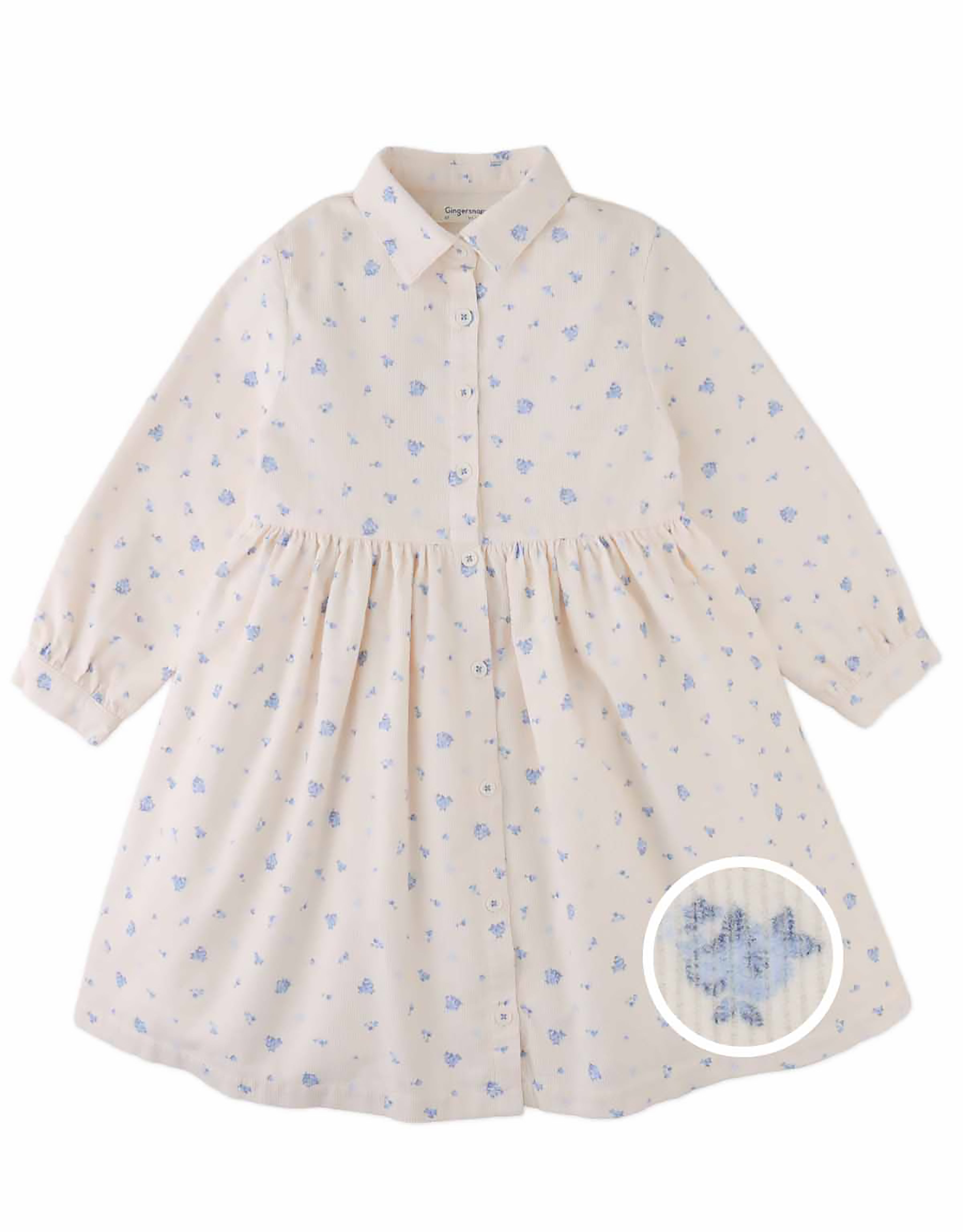 Gingersnaps Girls Off-White Cornelia Shirt Dress