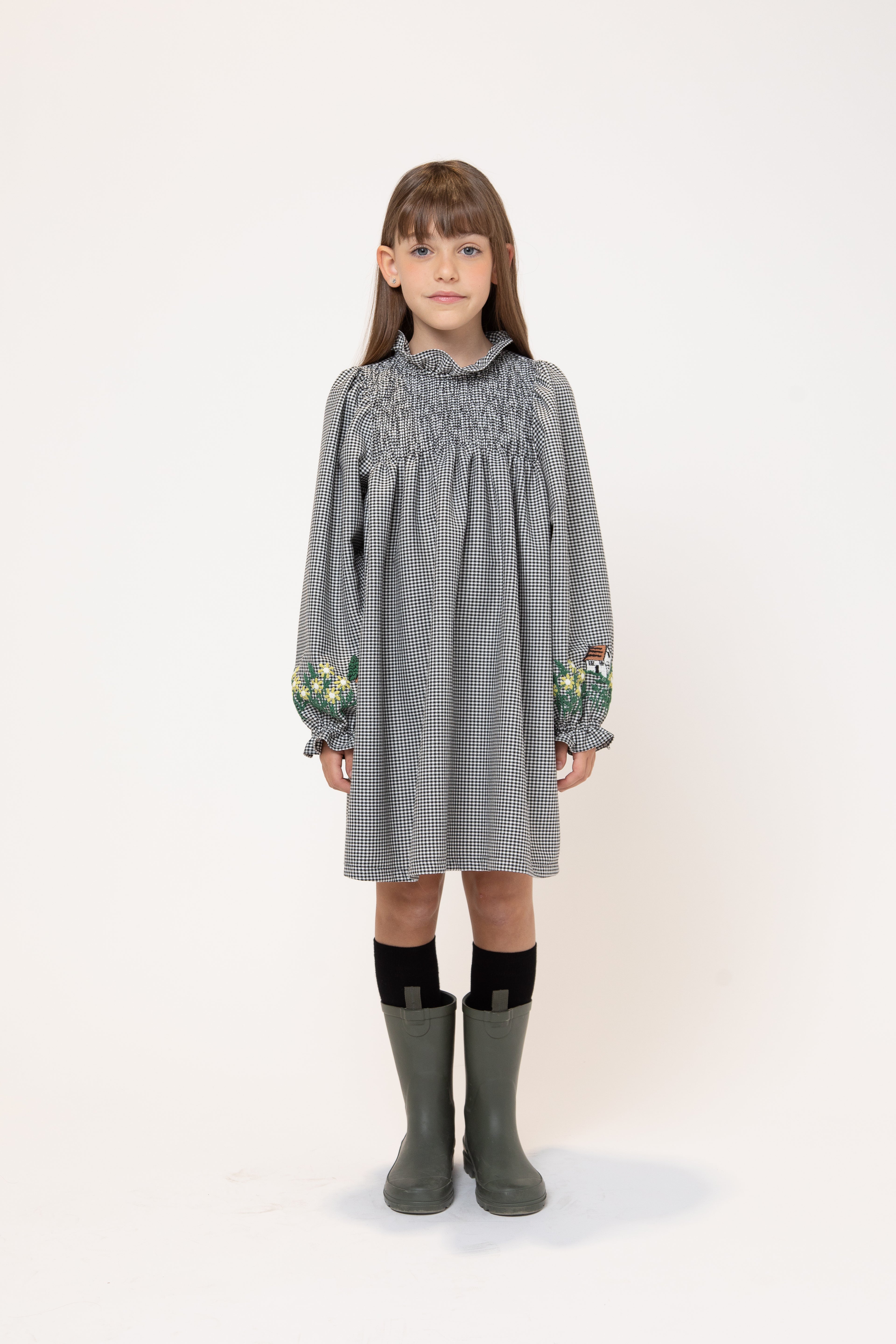 Piccola Ludo Long Girella Bianco/Nero Dress