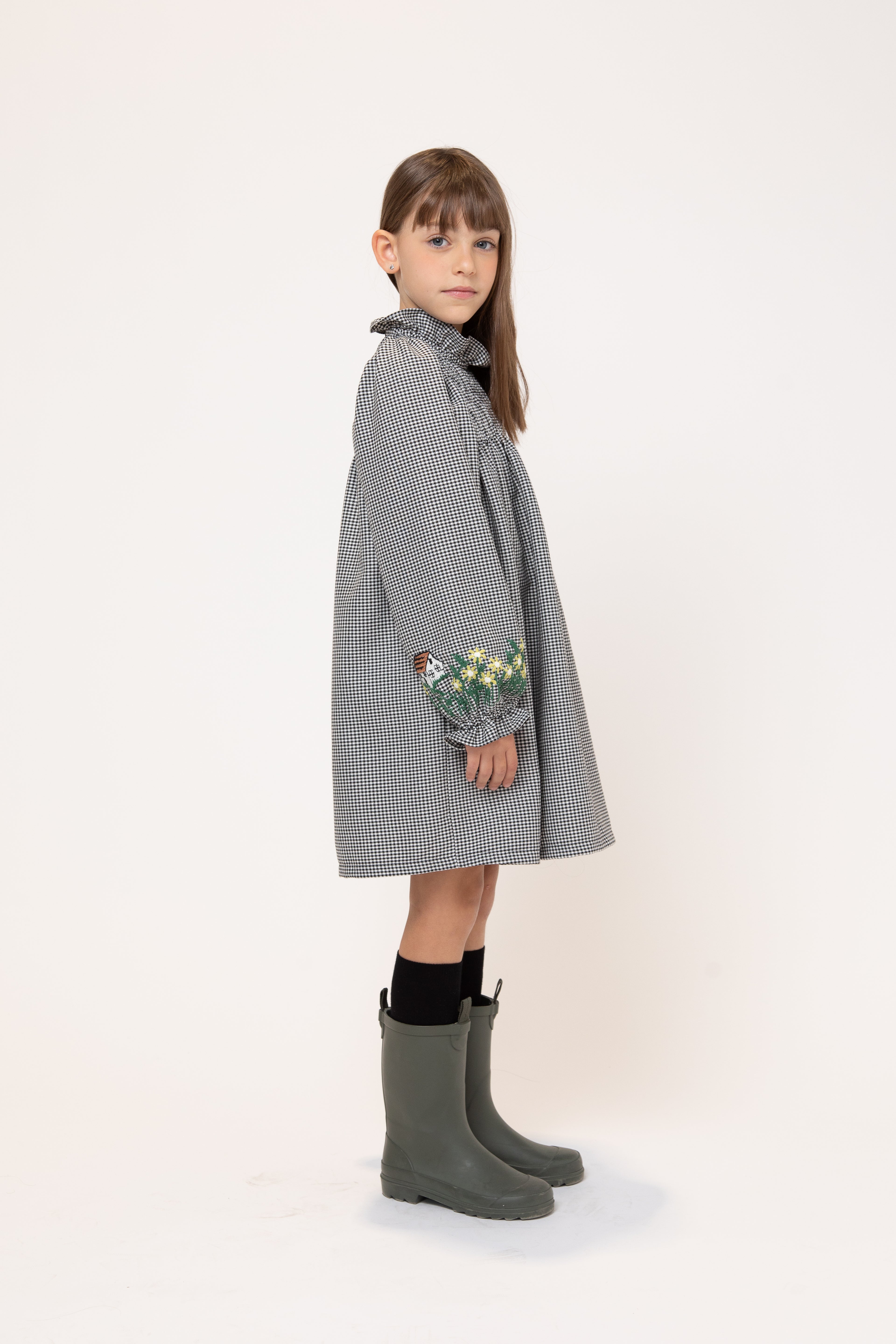 Piccola Ludo Long Girella Bianco/Nero Dress