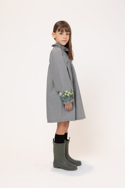 Piccola Ludo Long Girella Bianco/Nero Dress