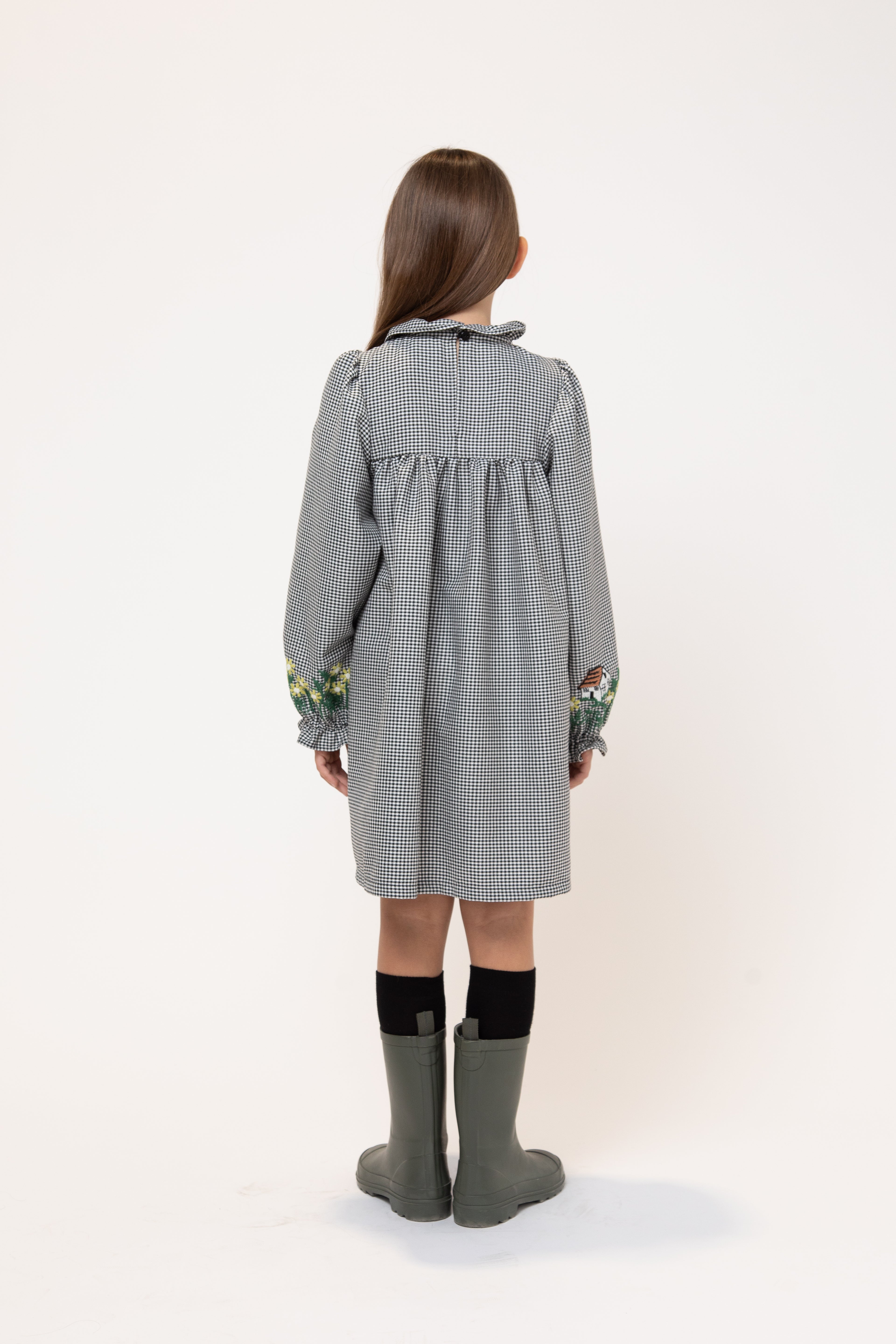 Piccola Ludo Long Girella Bianco/Nero Dress