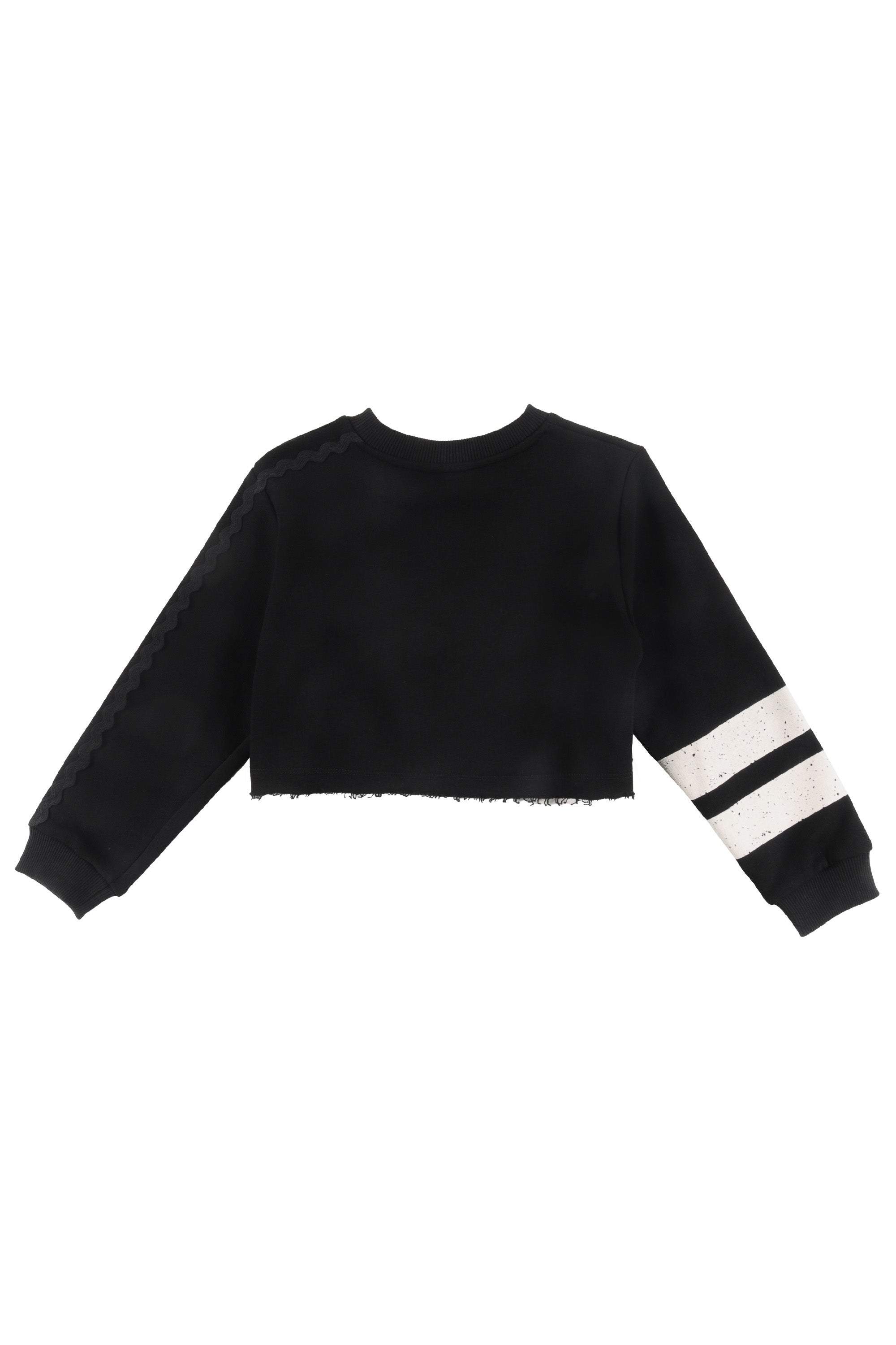 トップス younger song game sweat Loud Fun Crop Sweatshirt- Black – Once Child and Teen