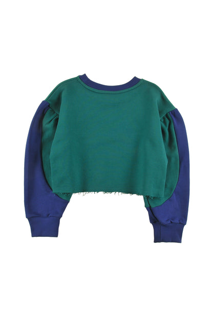 Loud Girls Spa Green Navy Sweater