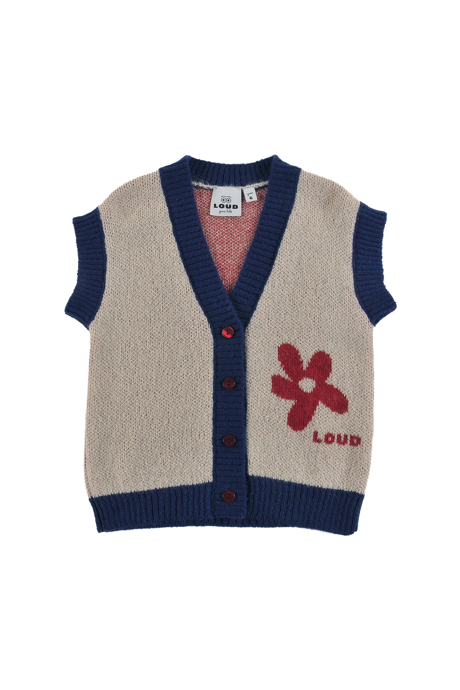 Loud Girls Chamonix Sand Red Navy Vest