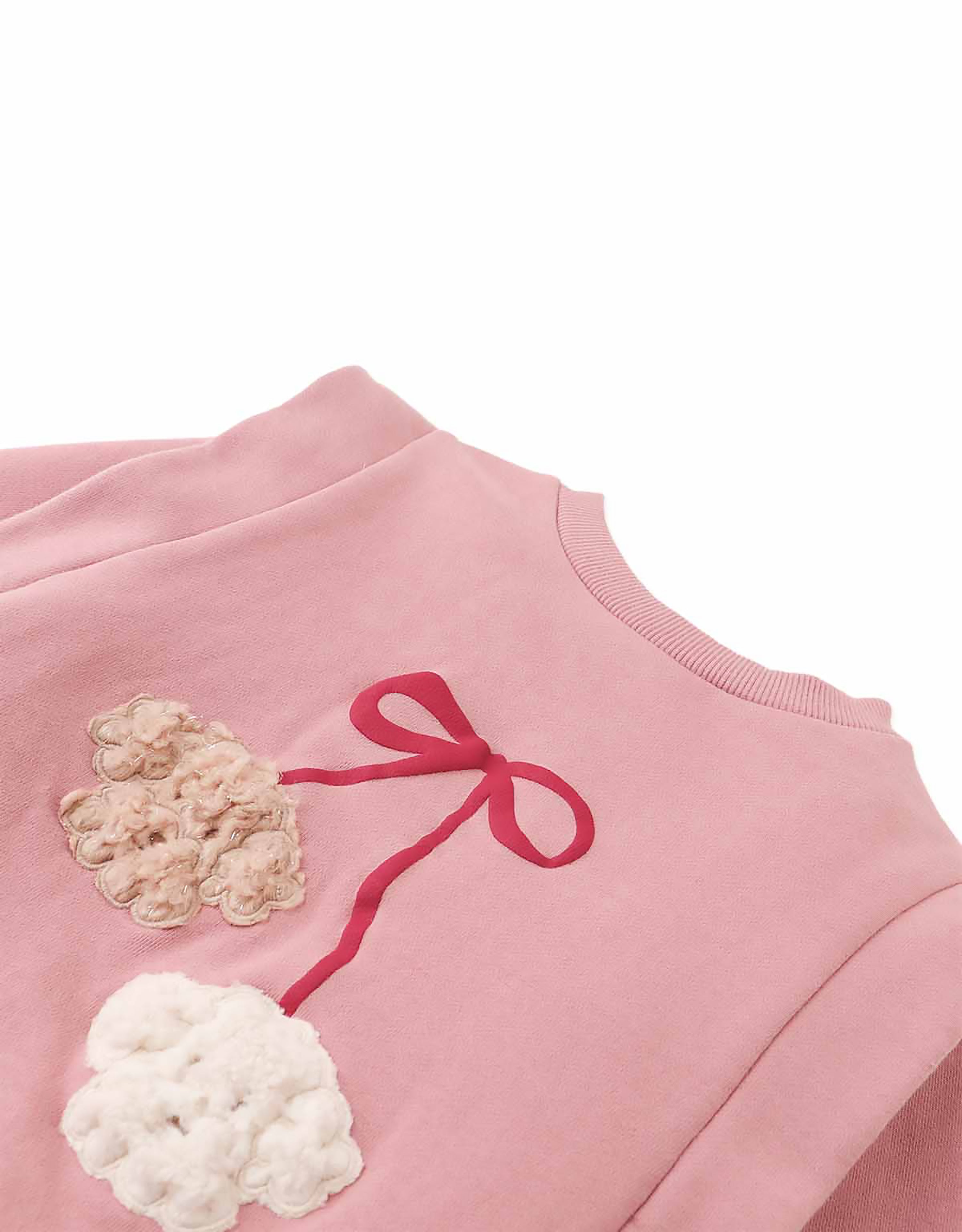Gingersnaps Girls Pink Maurine Poodle Detail Sweat Top