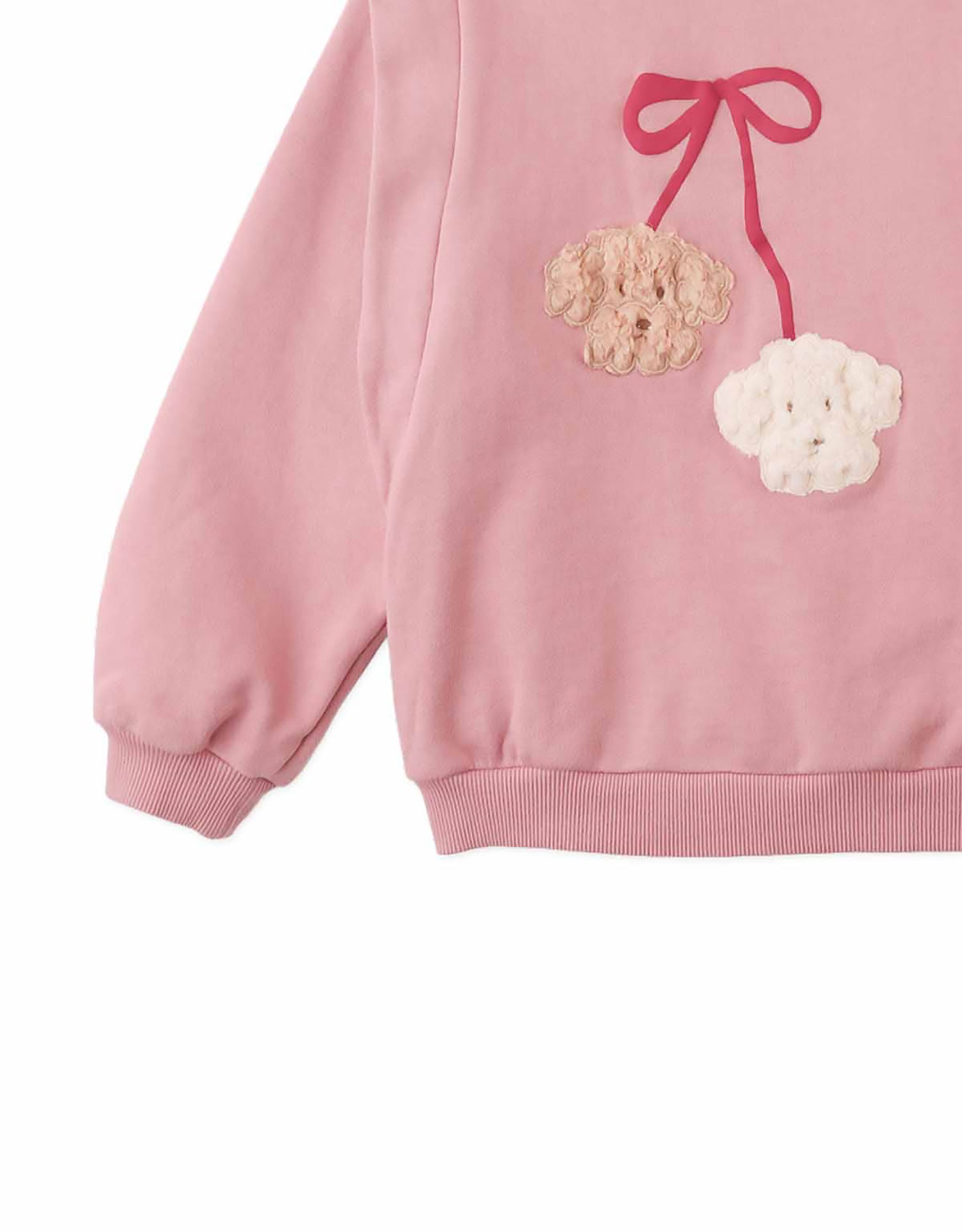 Gingersnaps Girls Pink Maurine Poodle Detail Sweat Top