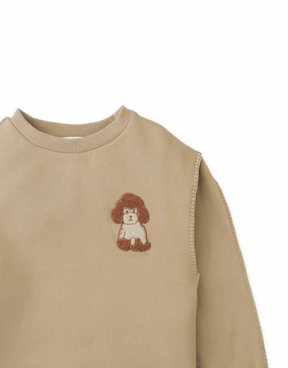 Gingersnaps Girls Beige Poodle Faustina Sweater