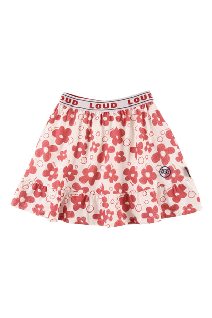 Loud Flower Mini Skirt Ruffle Bottom