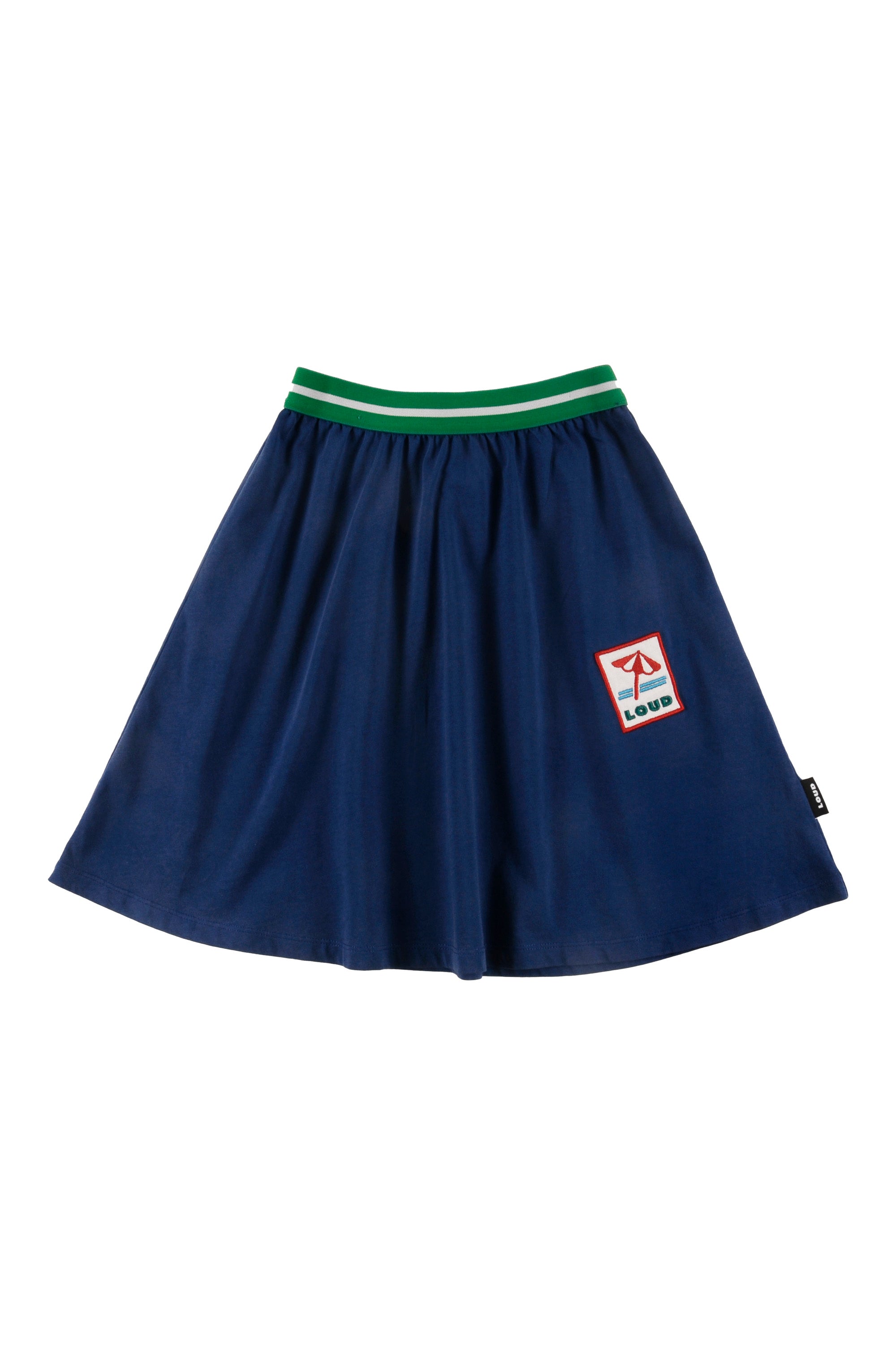 Loud Stripe Elastic Waist Skirt