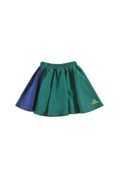 Loud Girls Relax Green Navy Mini Skirt