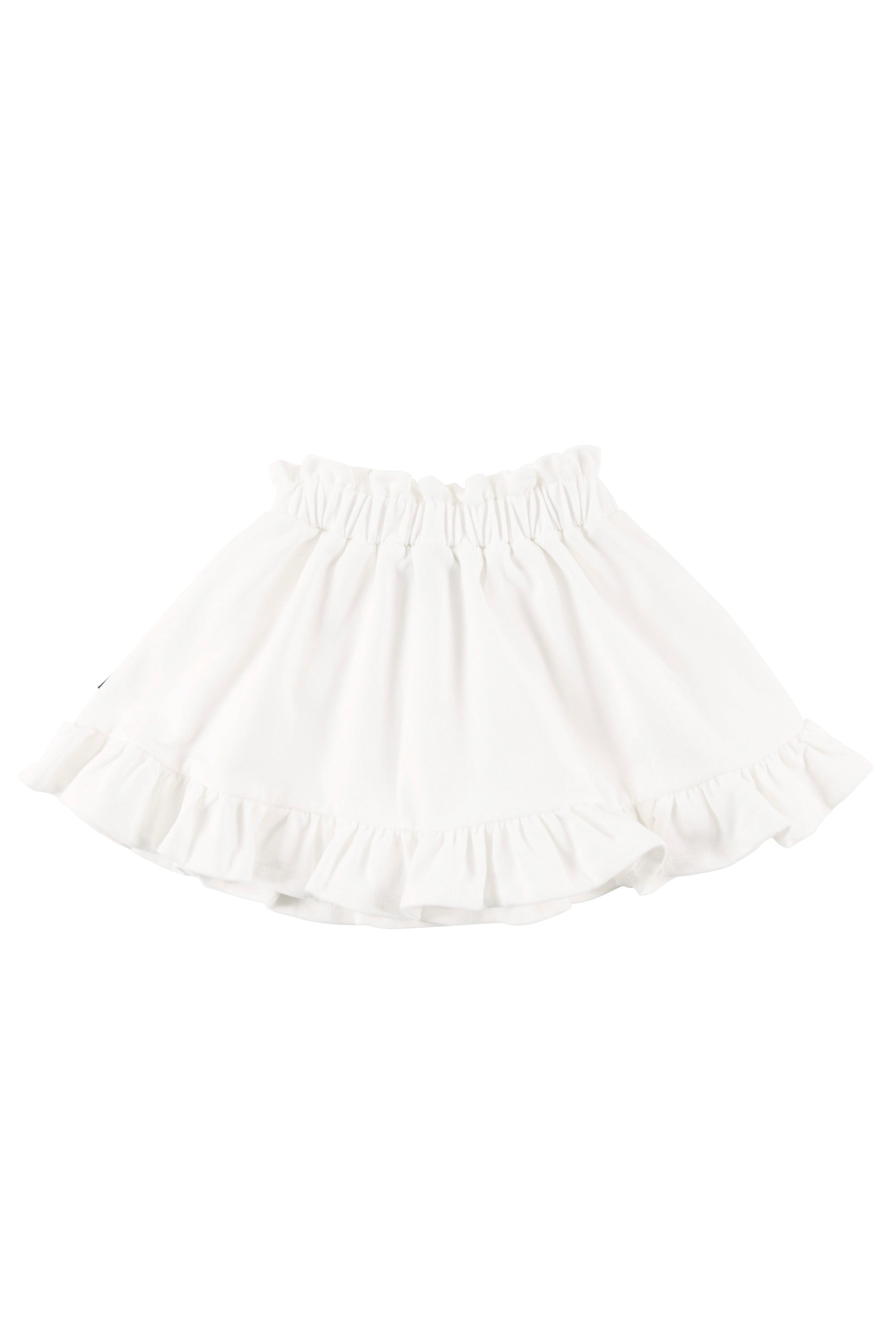 Loud Ruffle Bottom Elastic Waist Mini Skirt