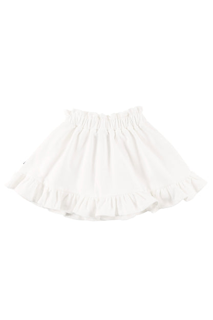 Loud Ruffle Bottom Elastic Waist Mini Skirt