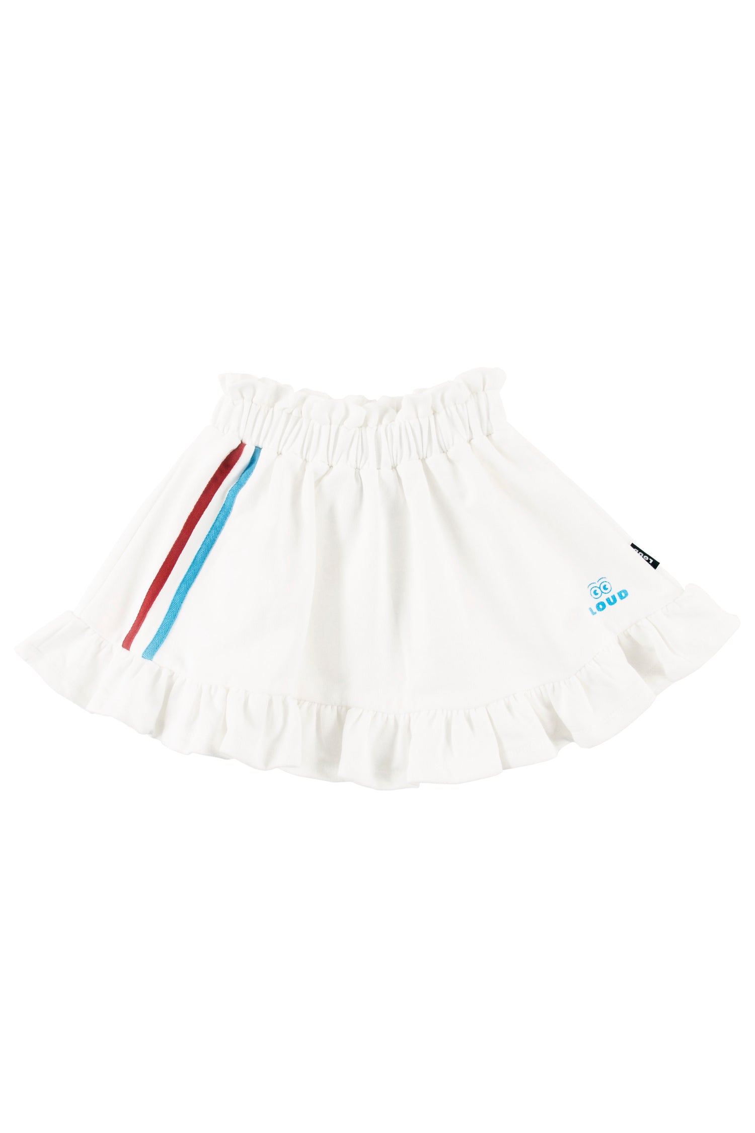 Loud Ruffle Bottom Elastic Waist Mini Skirt