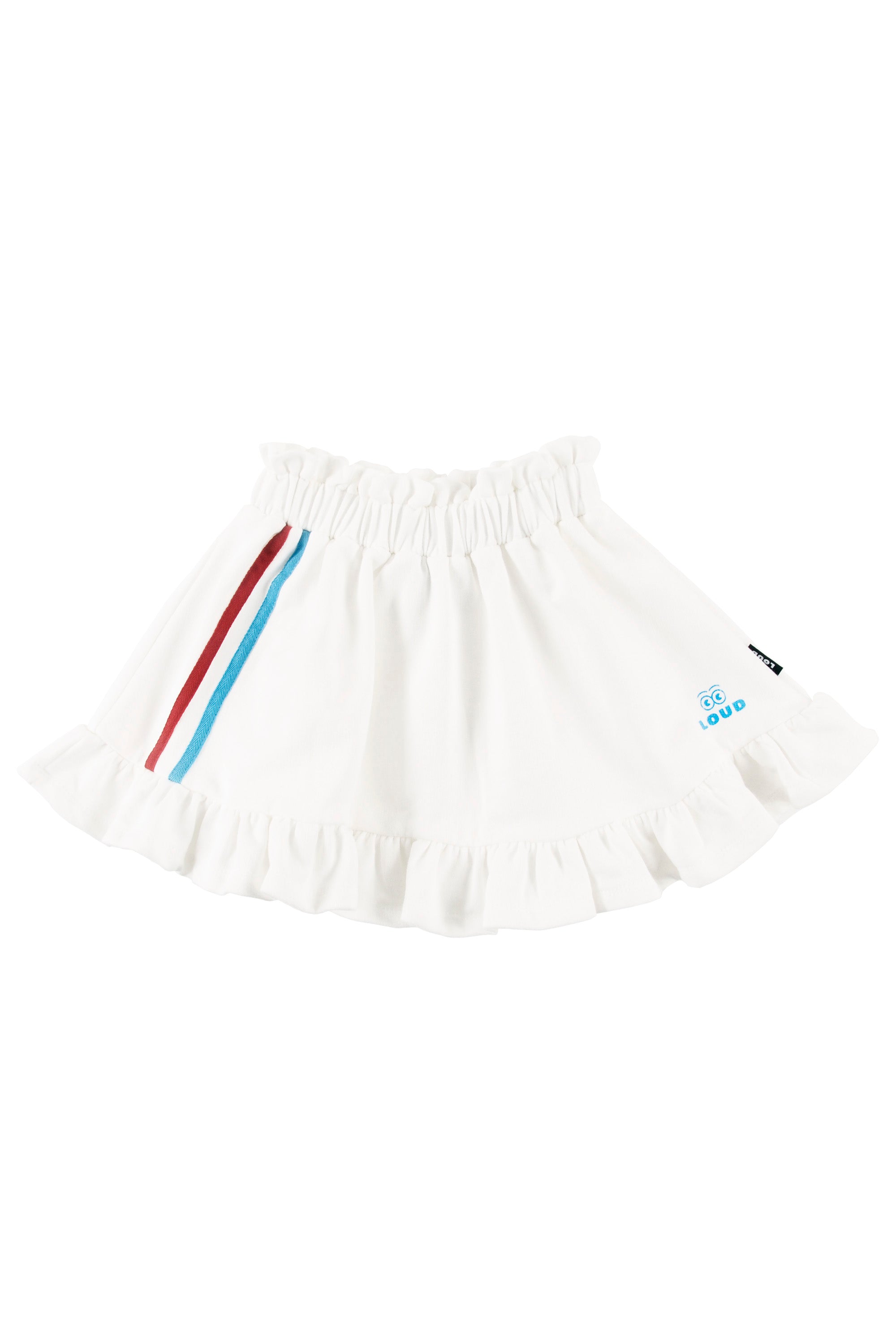 Loud Ruffle Bottom Elastic Waist Mini Skirt