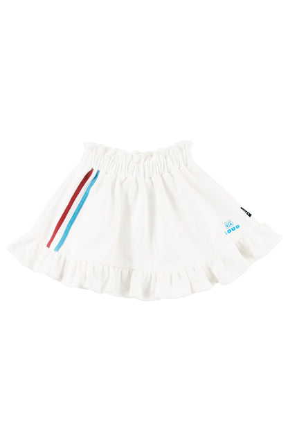 Loud Ruffle Bottom Elastic Waist Mini Skirt