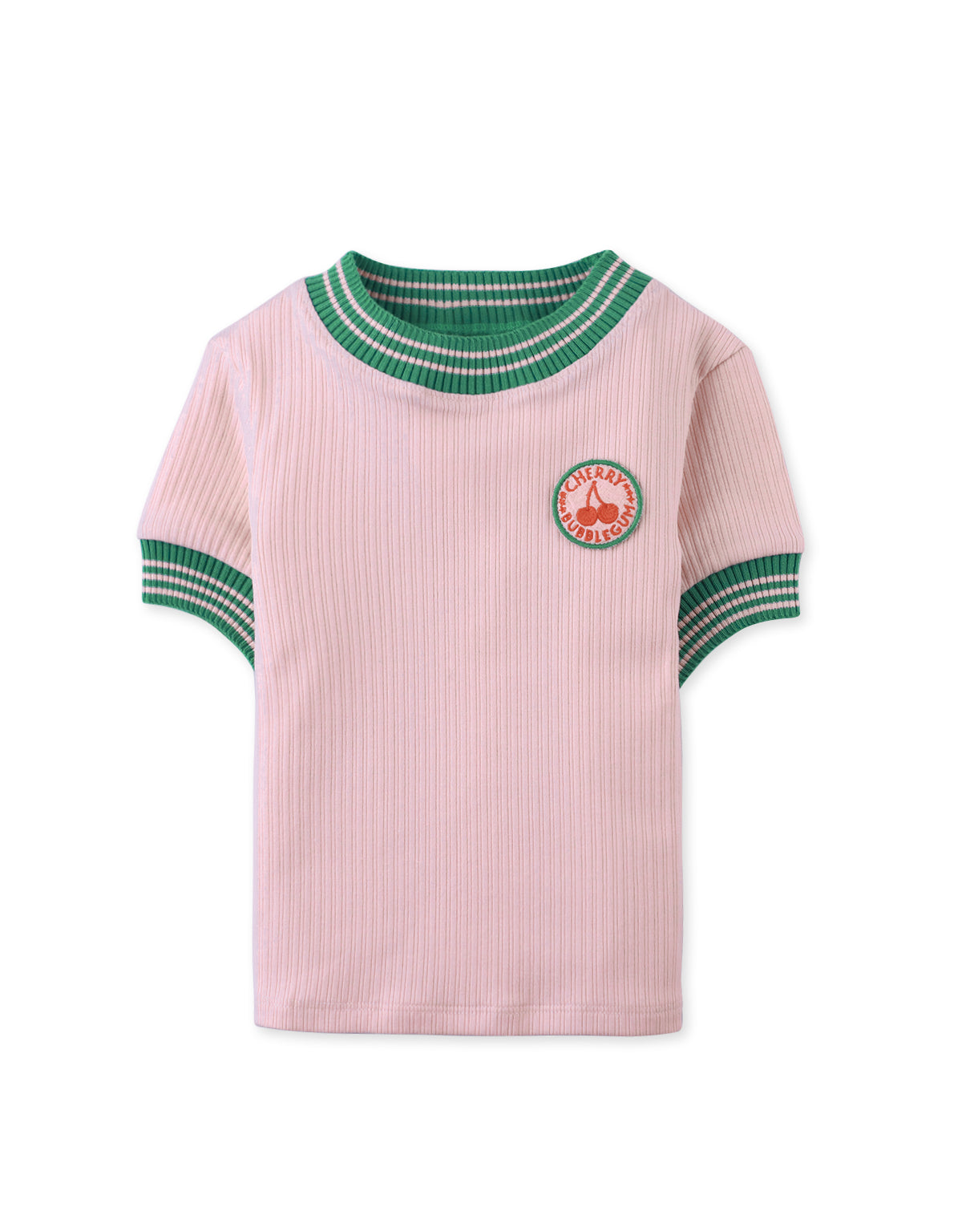 Gingersnaps Emma Top with Embroidered Badge and Contrast Ribbing – Once ...