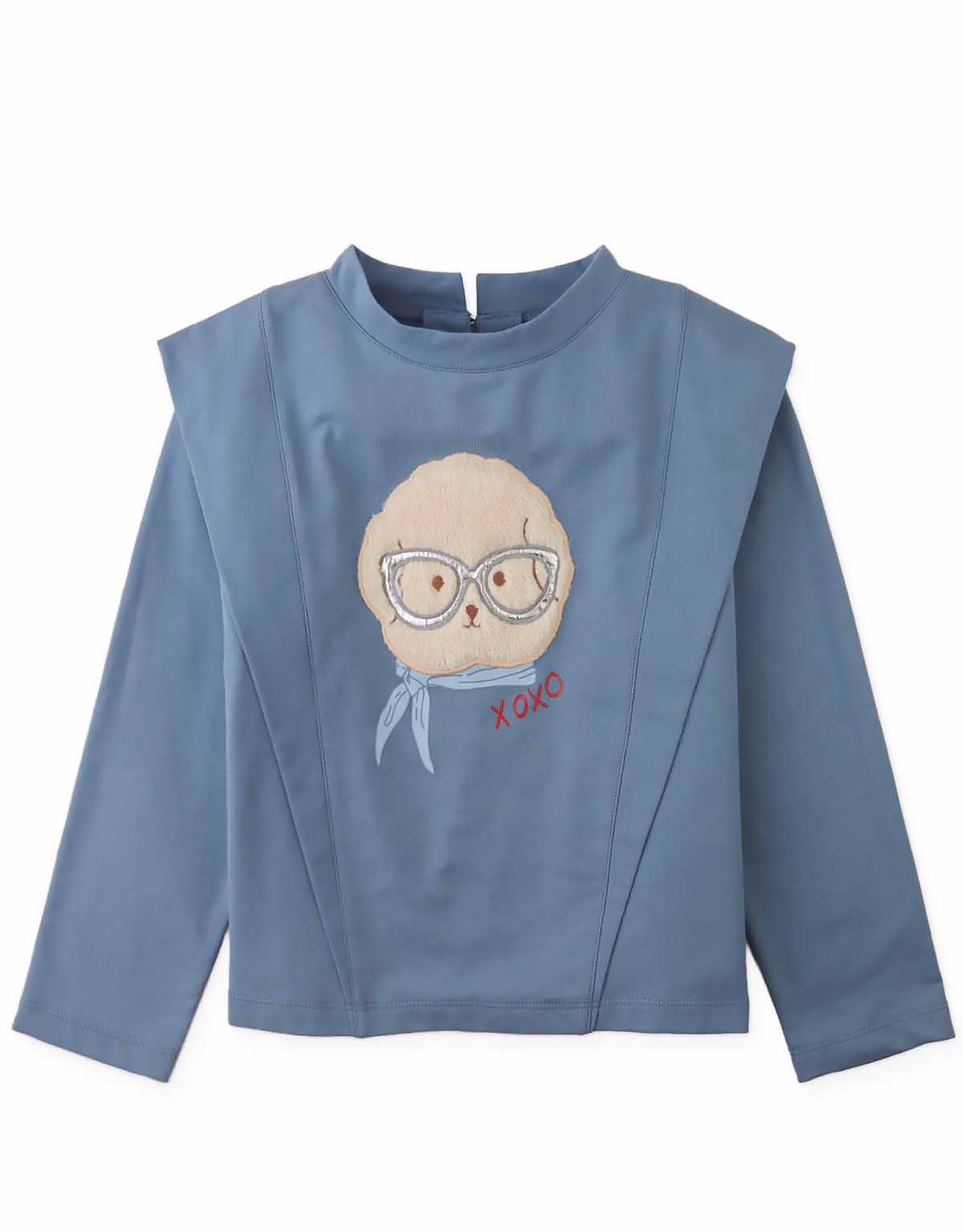 Gingersnaps Girls Blue Gregoria Tee with Poodle Details
