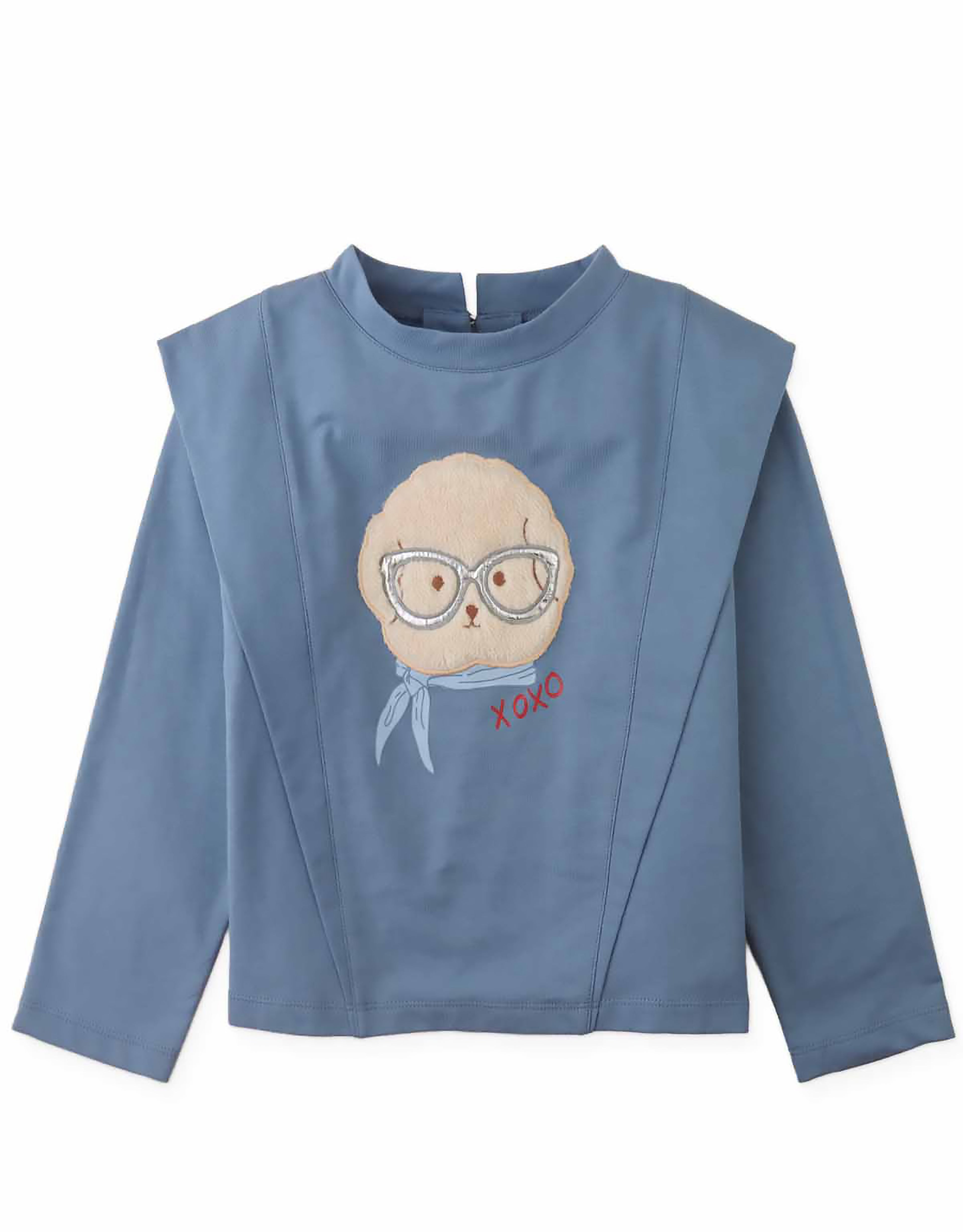 Gingersnaps Girls Blue Gregoria Tee with Poodle Details