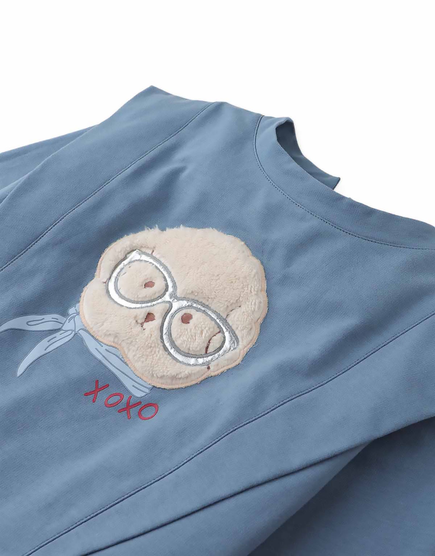 Gingersnaps Girls Blue Gregoria Tee with Poodle Details