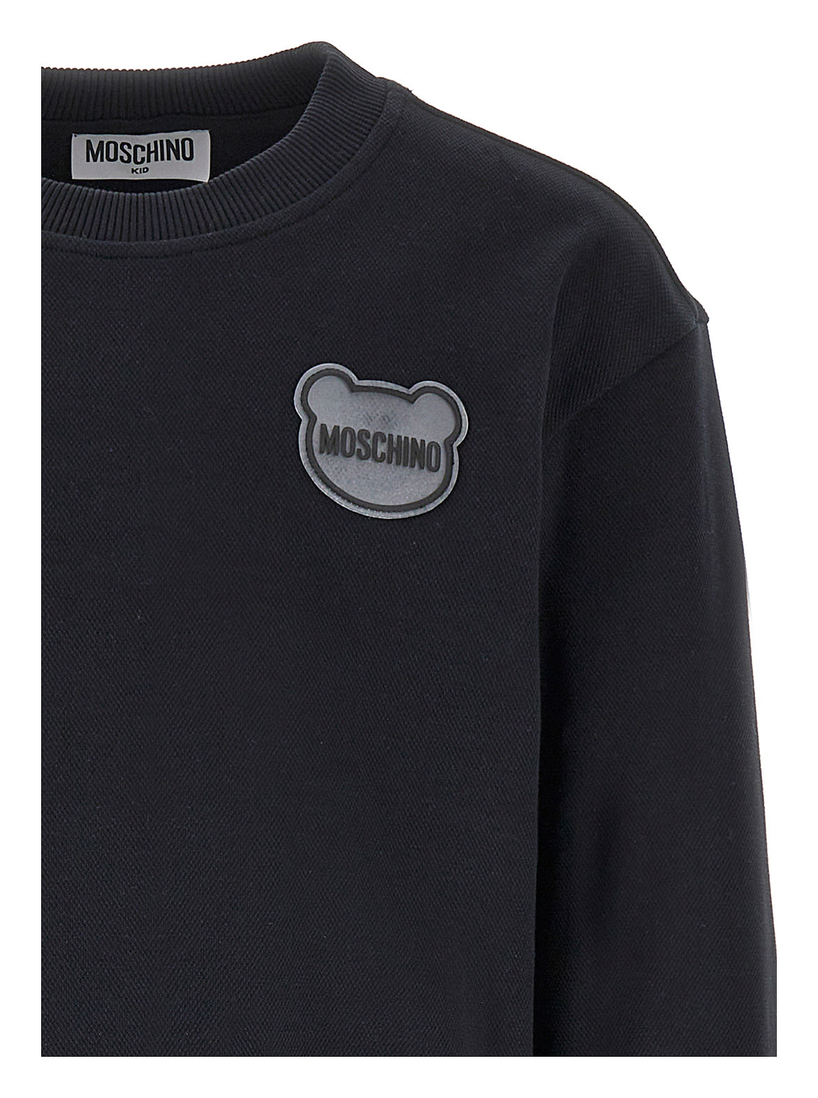 Moschino Black with Rubber Bear Logo Sweatshirt