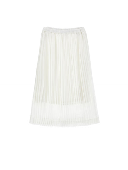 Philosophy White Pleated Skirt